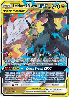 Reshiram & Zekrom GX 157