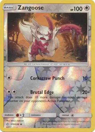 Zangoose Reverse Holo 173 Normal