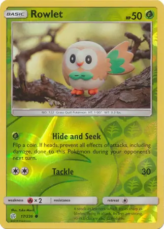 Rowlet Reverse Holo 17 Normal