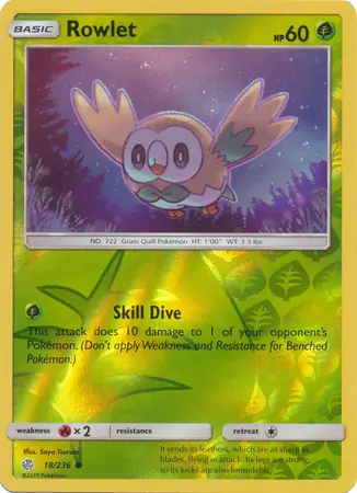 Rowlet Reverse Holo 18 Normal