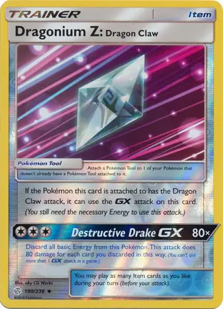 Dragonium Z: Dragon Claw Reverse Holo 190 Normal