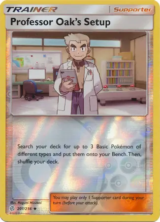 Professor Oak's Setup Reverse Holo 201 Normal