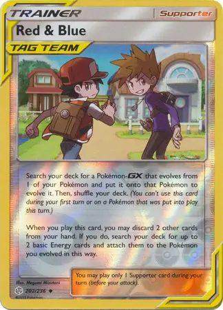 Red & Blue Reverse Holo 202 Normal