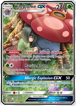 Full Art Vileplume GX 211 Normal