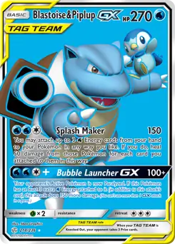 Full Art Blastoise & Piplup GX 214