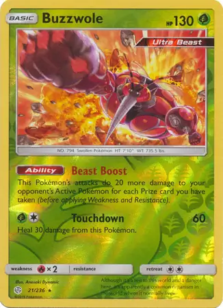 Buzzwole Reverse Holo 21 Normal