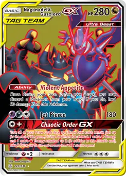 Full Art Naganadel & Guzzlord GX 223 Normal