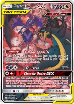 Full Art Naganadel & Guzzlord GX 224 Normal