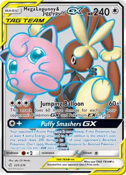 Full Art Mega Lopunny & Jigglypuff GX 225 Normal