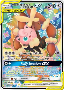 Full Art Mega Lopunny & Jigglypuff GX 226 Normal