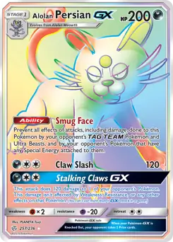 Alolan Persian GX Secret 257 Normal