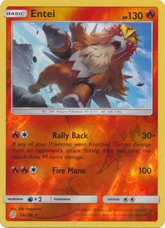 Entei Reverse Holo 28 Normal