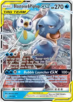 Blastoise & Piplup GX 38