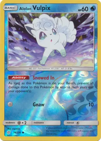 Alolan Vulpix Reverse Holo 39 Normal