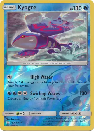 Kyogre Reverse Holo 53 Normal