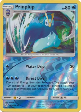 Prinplup Reverse Holo 55 Normal