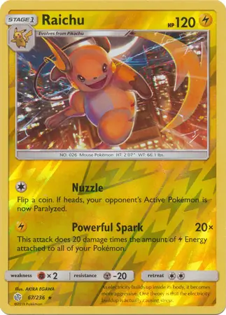Raichu Reverse Holo 67 Normal