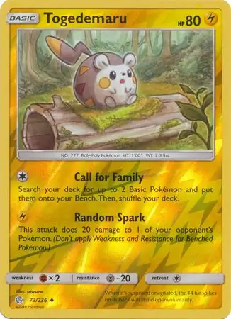 Togedemaru Reverse Holo 73 Normal