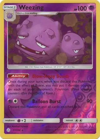 Weezing Reverse Holo 77 Normal