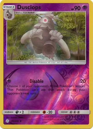 Dusclops Reverse Holo 84 Normal