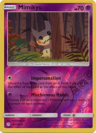 Mimikyu Reverse Holo 96 Normal