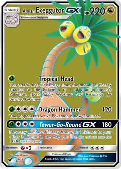 Full Art Alolan Exeggutor GX 107 Normal