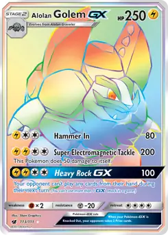 Alolan Golem GX Secret 113