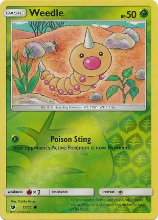 Weedle Reverse Holo 1