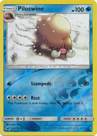 Piloswine Reverse Holo 20 Normal