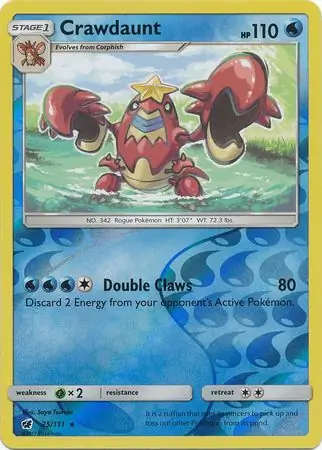 Crawdaunt Reverse Holo 25 Normal