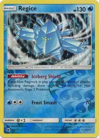 Regice Reverse Holo 28 Normal
