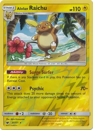 Alolan Raichu Reverse Holo 31 Normal