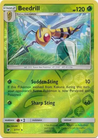 Beedrill Reverse Holo 3 Normal