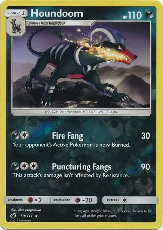 Houndoom Reverse Holo 59 Normal