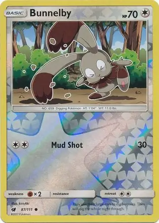 Bunnelby Reverse Holo 87