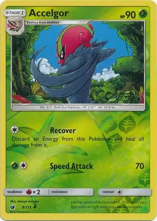 Accelgor Reverse Holo 9 Normal