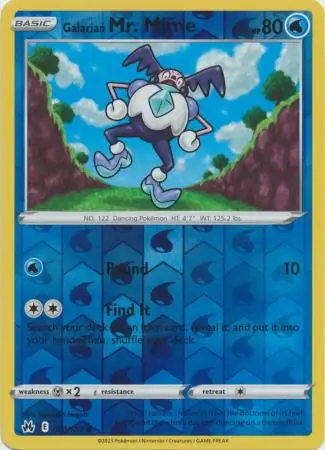 Galarian Mr. Mime Reverse Holo 030 Normal