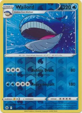 Wailord Reverse Holo 032