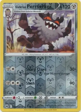 Galarian Perrserker Reverse Holo 085