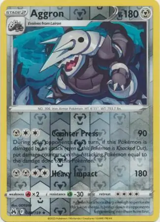 Aggron Reverse Holo 089 Normal