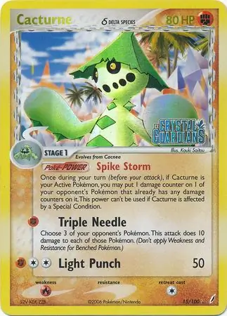 Cacturne Reverse Holo 15 Normal