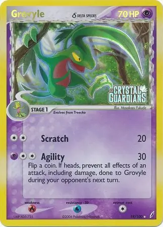 Grovyle Reverse Holo 19 Normal