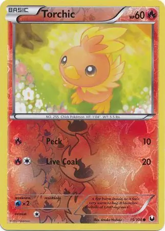 Torchic Reverse Holo 15 Normal