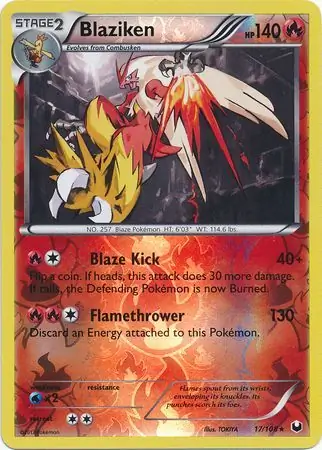 Blaziken Reverse Holo 17 Normal