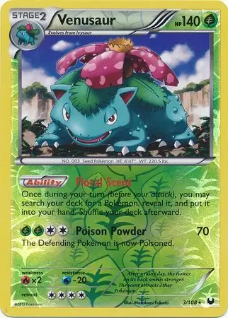 Venusaur Reverse Holo 3 Normal