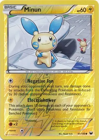 Minun Reverse Holo 40 Normal