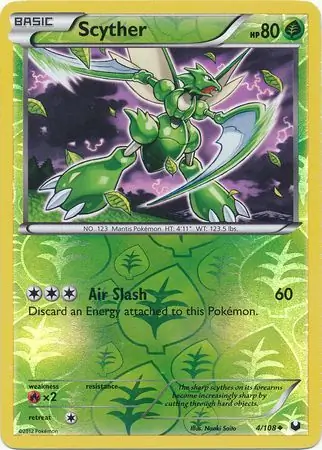 Scyther Reverse Holo 4 Normal