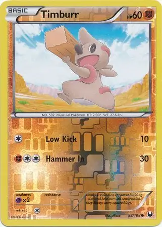 Timburr Reverse Holo 58 Normal