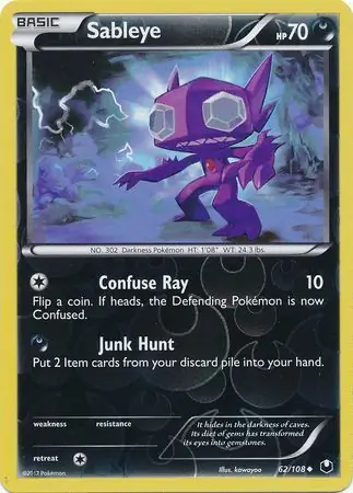 Sableye Reverse Holo 62 Normal