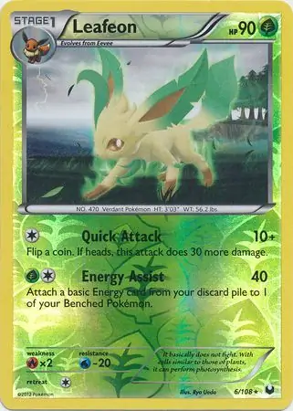 Leafeon Reverse Holo 6 Normal